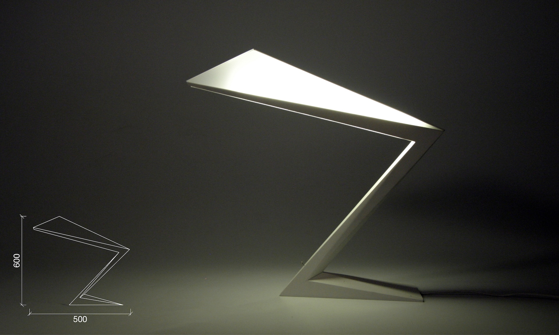 swan lamp detail